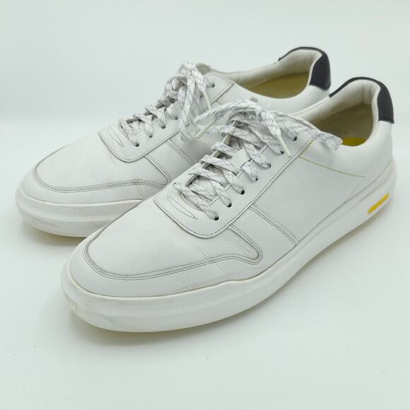 Cole Haan GrandPrø Am Men\'s Size 11 Golf Shoes White Navy Blue Yellow